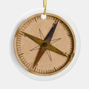 compass ceramic ornament
