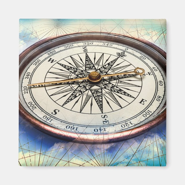 Compass Clouds Magnet (Front)