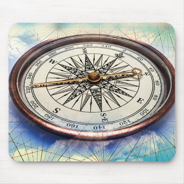 Compass Clouds Mouse Pad (Front)