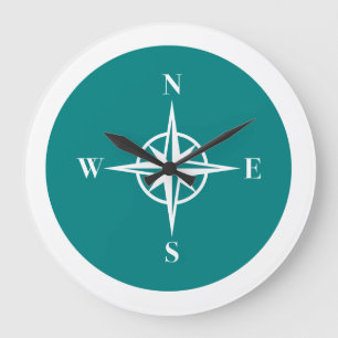Compass design large clock
