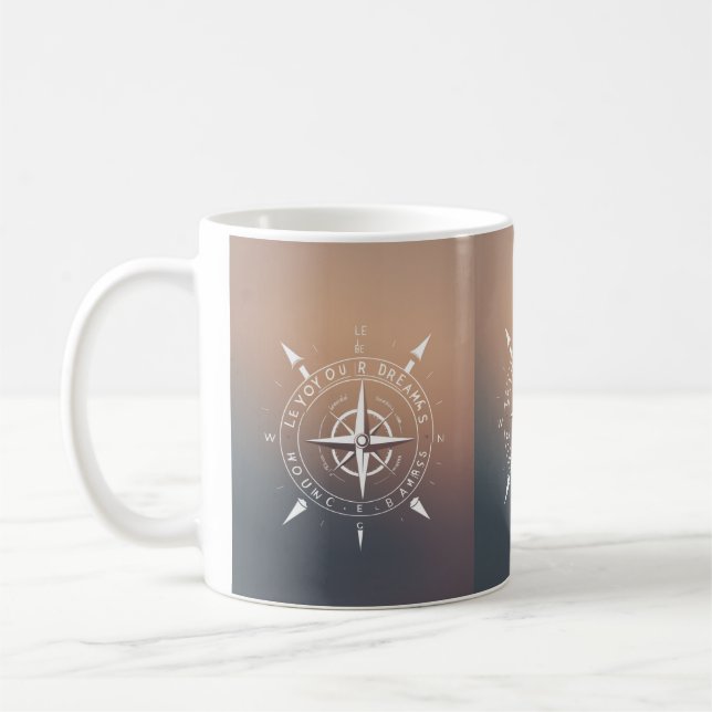 Compass Design Modren Mug (Left)