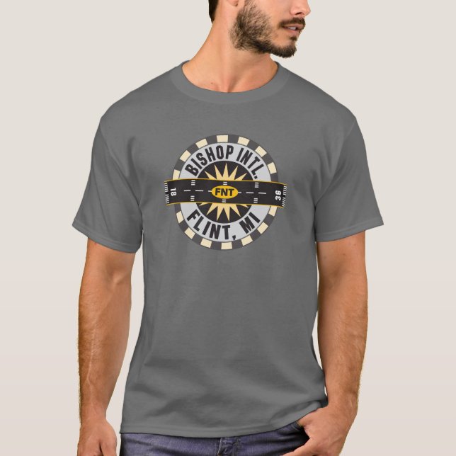 Compass - Flint- MI Bishop Intl. Airport FNT T-Shirt (Front)