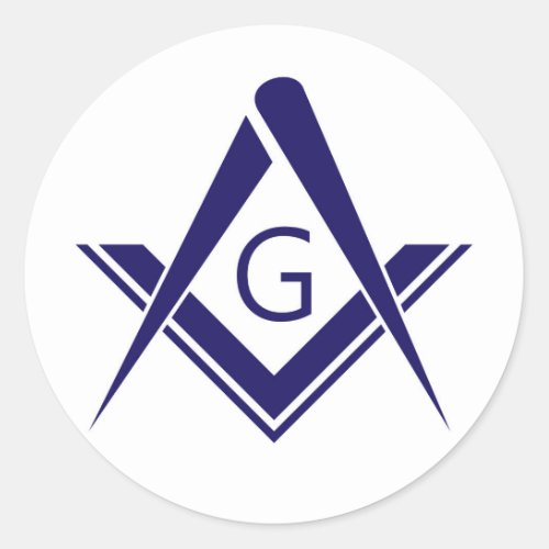 compass freemason guild mason organization sign sy classic round sticker