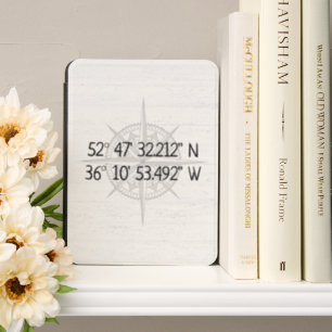 Compass GPS Home Coordinates Kindle Cover