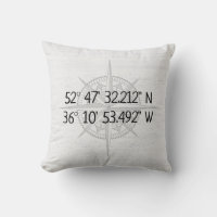 Compass GPS Home Coordinates On Wood