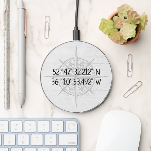 Compass GPS Home Coordinates  Wireless Charger