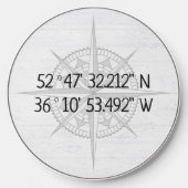 Compass GPS Home Coordinates Wireless Charger (Front)