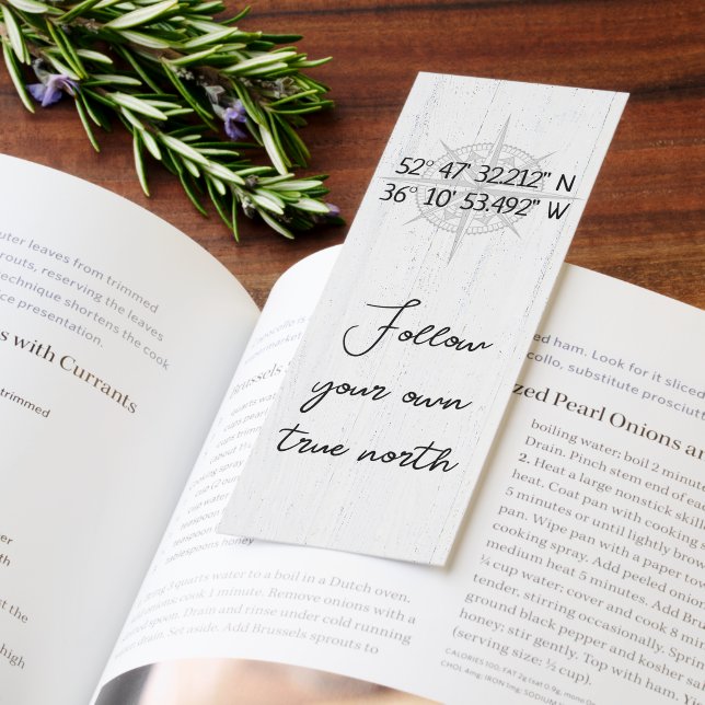 Compass GPS Home Coordinates with Quote Bookmarks (Book)