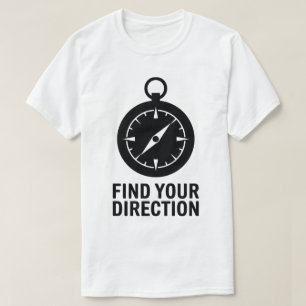 Compass Graphic Quote Outdoor Travel Inspiration T-Shirt