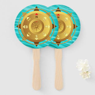 Compass Hand Fan