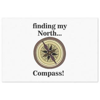 Compass Instrument Navigation Direction Funny Tissue Paper
