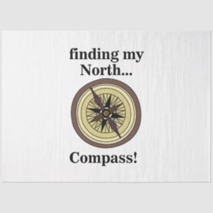 Compass Instrument Navigation Direction Funny Tissue Paper