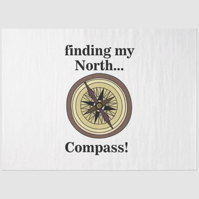 Compass Instrument Navigation Direction Funny Tissue Paper (Front)