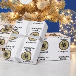 Compass Instrument Navigation Direction Funny Wrapping Paper