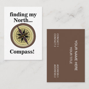 Compass Instrument Navigation Travel Agent Business Card