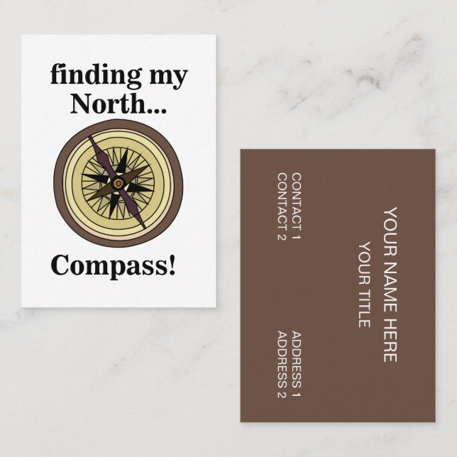 Compass Instrument Navigation Travel Agent Business Card (Front/Back)