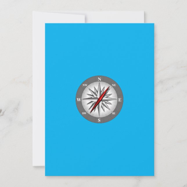 Compass Invitations | Adventure Wedding Travel (Front)