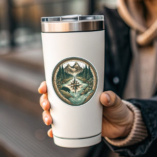 Compass Lake Vinyl Sticker Die-Cut Sticker