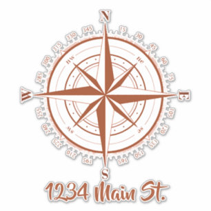Compass mailbox sticker