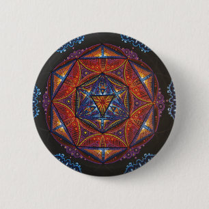 Compass Mandala Pinback Button