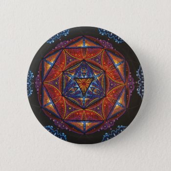 Compass Mandala Pinback Button by michaelgarfield at Zazzle