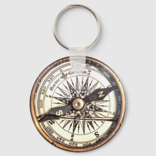 Compass on Water Keychain