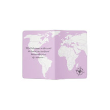 Compass Quote Travel Passport Cover
