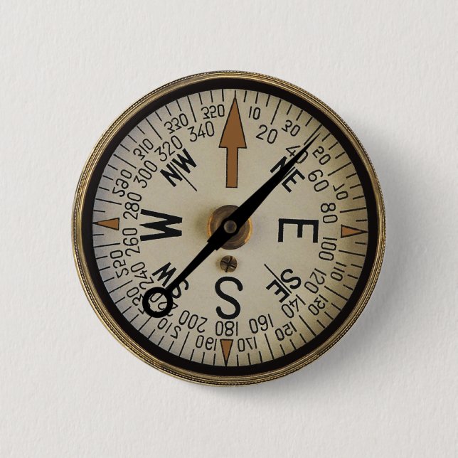 Compass Rose 1 Button (Front)