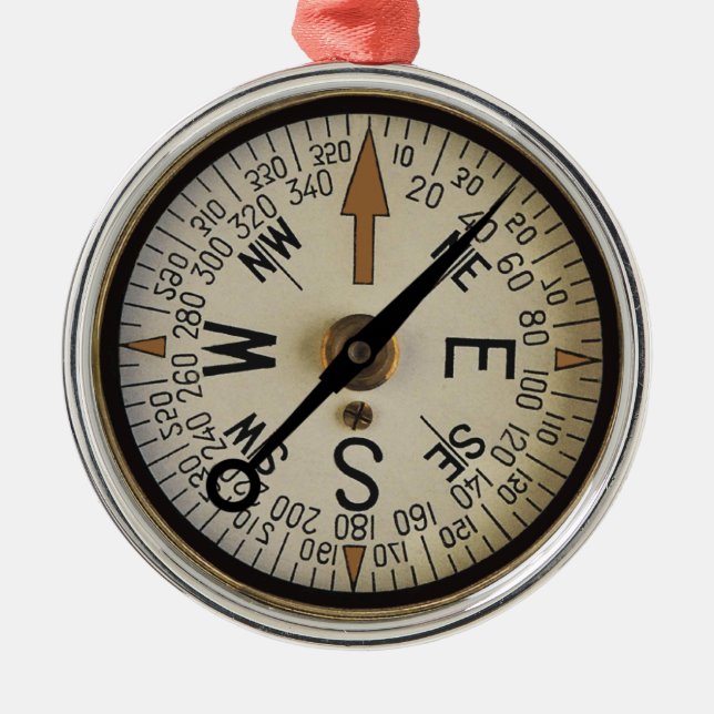 Compass Rose 1 Metal Ornament (Front)