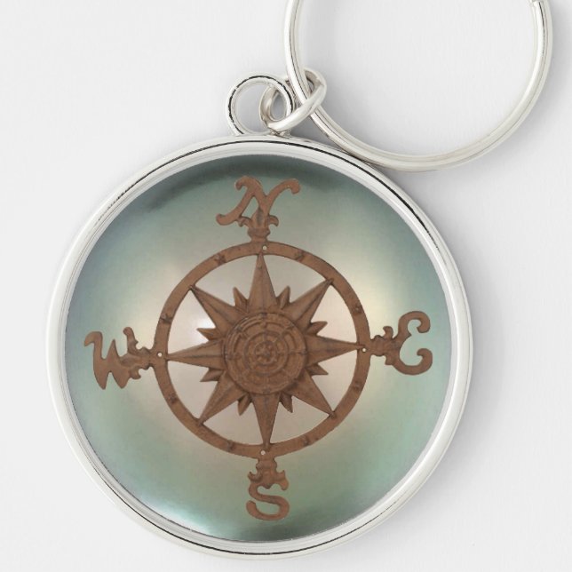 Compass Rose 2 Keychain (Front)