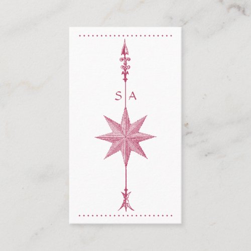 Compass Rose Arrow Profile Business Card