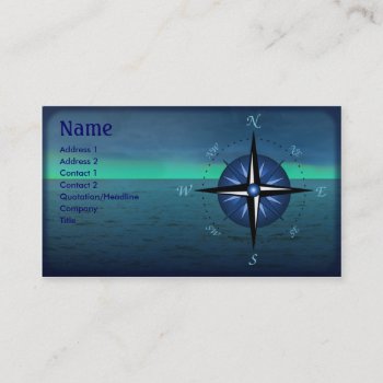 Compass Rose Boating Business Card by packratgraphics at Zazzle