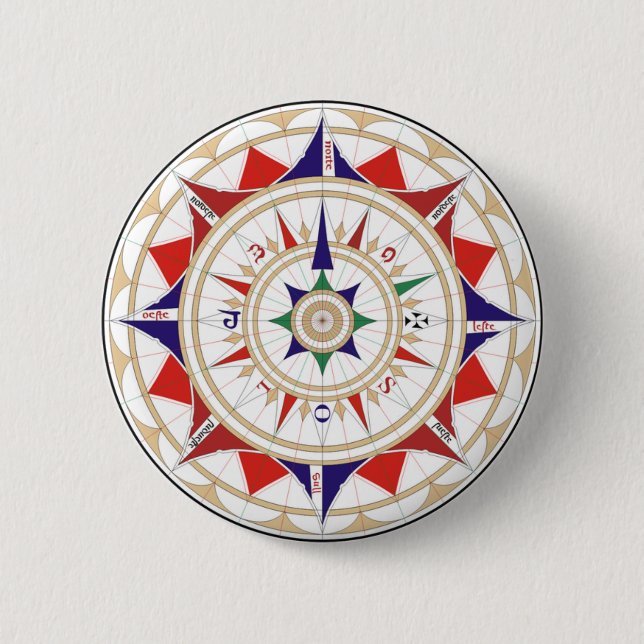 Compass Rose Button (Front)