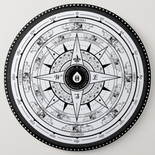 Compass Rose _ Button White