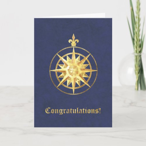 Compass Rose Congratulations Card