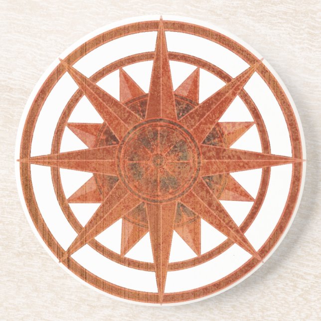 Compass Rose Drink Coaster (Front)