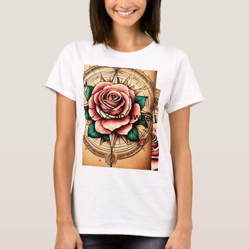  Compass Rose Ink Tattoo_Inspired T_Shirt Design