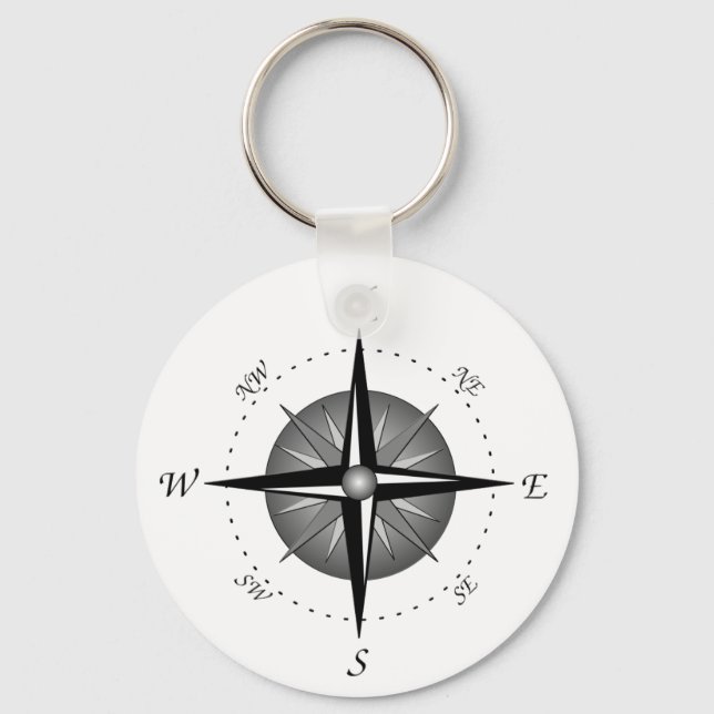 Compass Rose Keychain (Front)