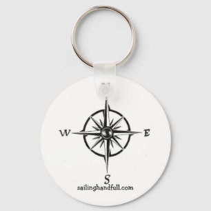 compass rose keychain