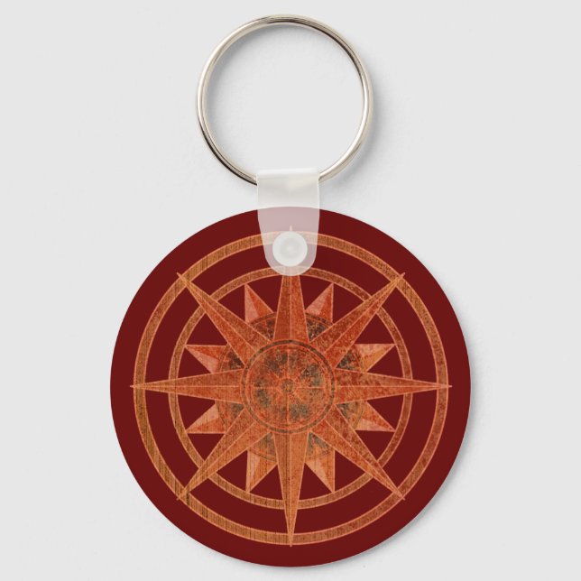 Compass Rose Keychain (Front)