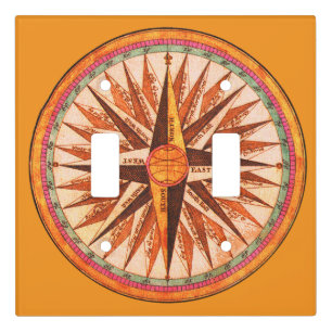 Compass Rose Light Switch Cover 