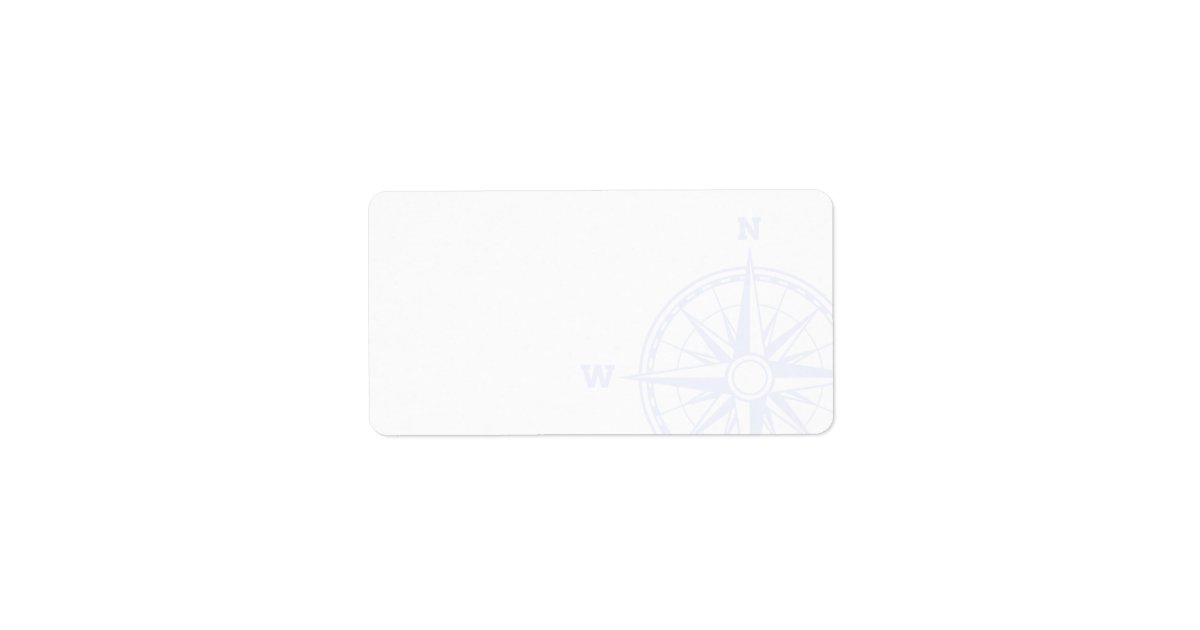 Compass Rose Nautical Themed | Blank Address Label | Zazzle