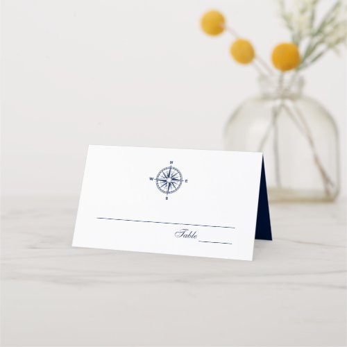 Compass Rose Nautical Wedding  Place Card