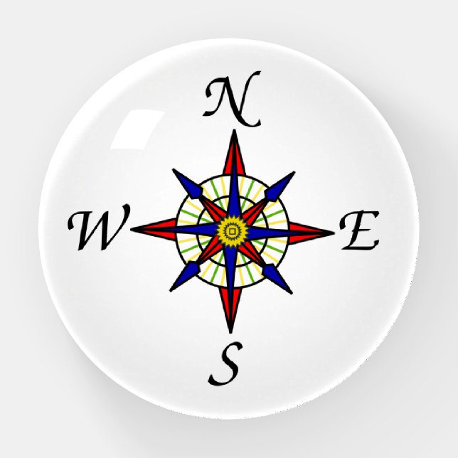 Compass Rose Paperweight (Front)