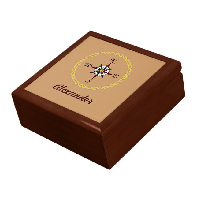 Compass Rose Personalized Gift Box (Side)