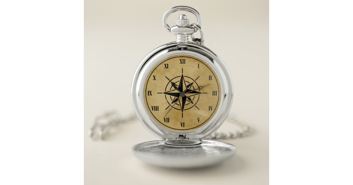 Compass Rose Pocket Watch Zazzle 0841