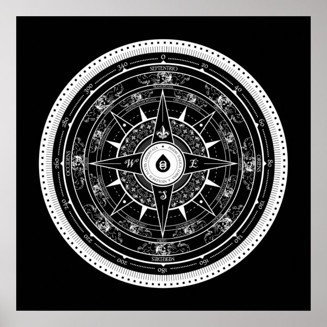 Compass Rose - Poster (Black) (Front)