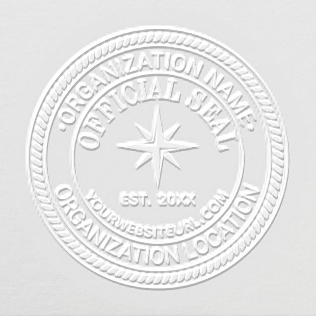 Compass Rose Rope#2 Official Seal Name Loc URL Est Embosser (Design)