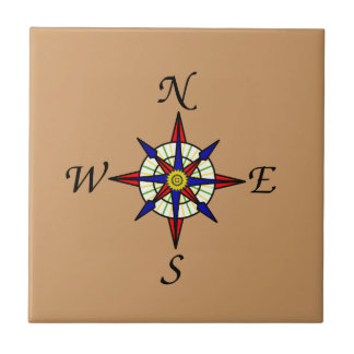 Compass Rose Tan Tile