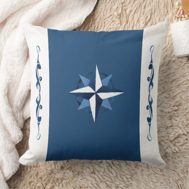 Compass Rose Throw Pillow (Blanket)